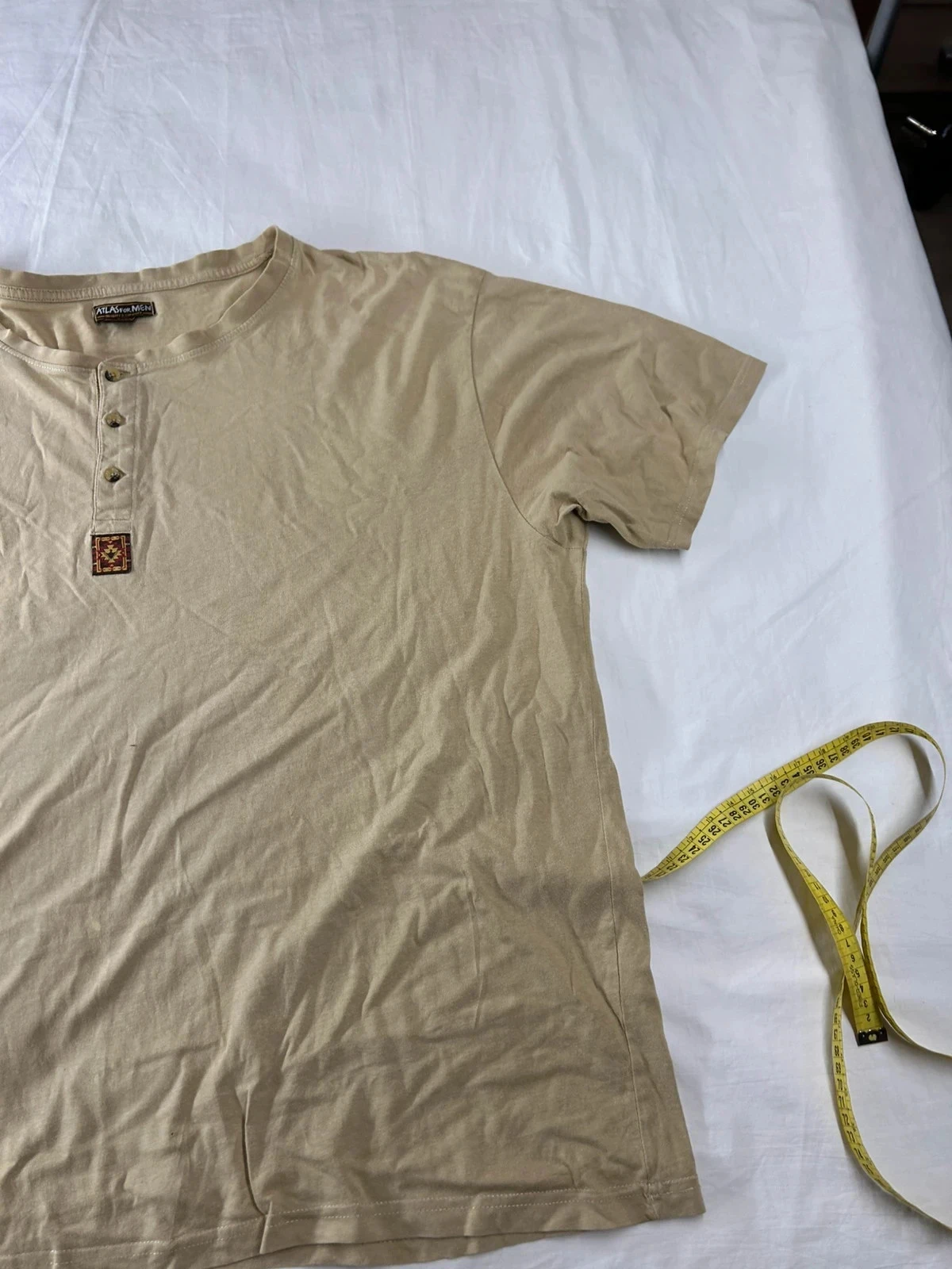 Beige vintage T-shirt atlas voor heren – photo 8